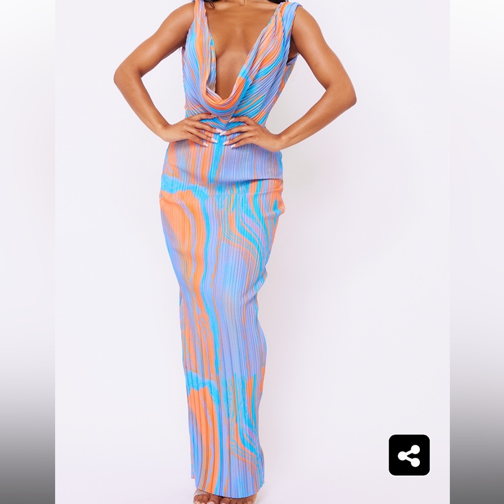 New! PYT Abstract Dress.💙🧡💙